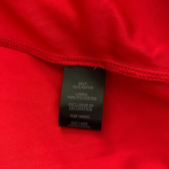 TORRID‎ Red Floral Gauze Lace-Up Skater Dress - Picture 15 of 16